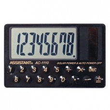 Калькулятор ASSISTANT карманный 8-разр., солнечное питание, горизонтальная форма, AC-1110