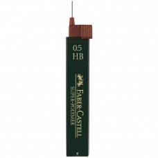 Грифели для механических карандашей Faber-Castell, 0,5 мм, HB (ТМ) (12 шт в уп)